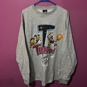 Vintage Space Jam  1996 Tune Squad Looney Tunes Crewneck Sweatshirt Mens XL